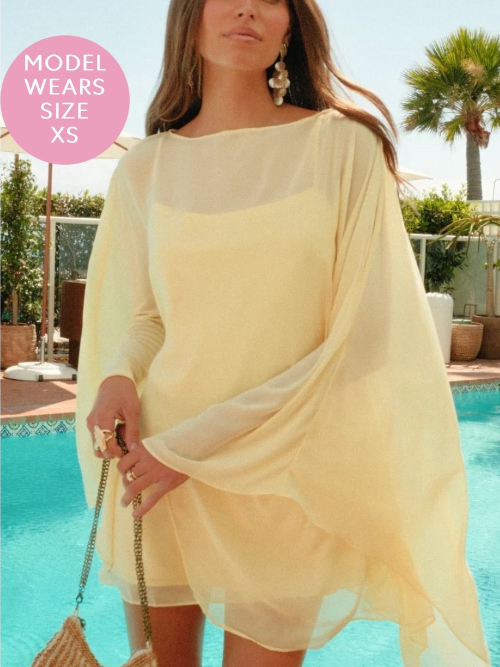 NWT Yellow chiffon dress